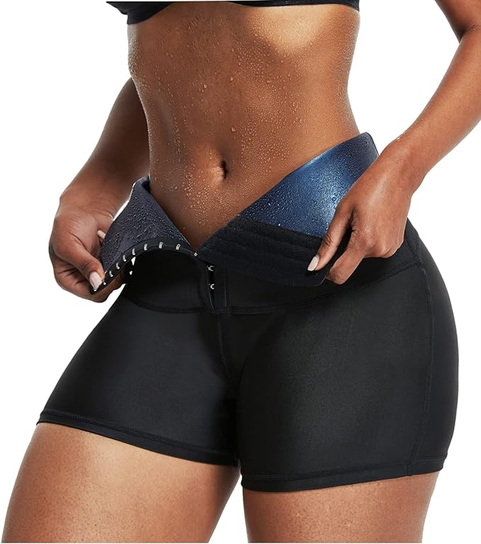 Women's High-Waist Sauna Sweat Shorts