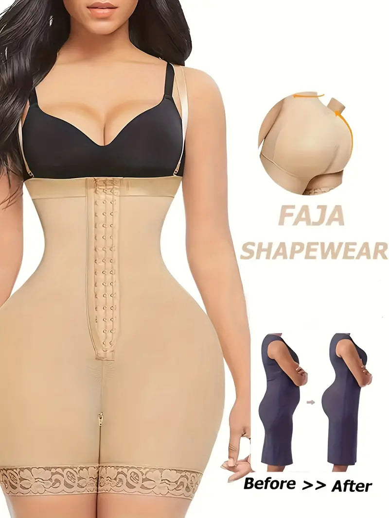 Front Buckle Shapewear Romper